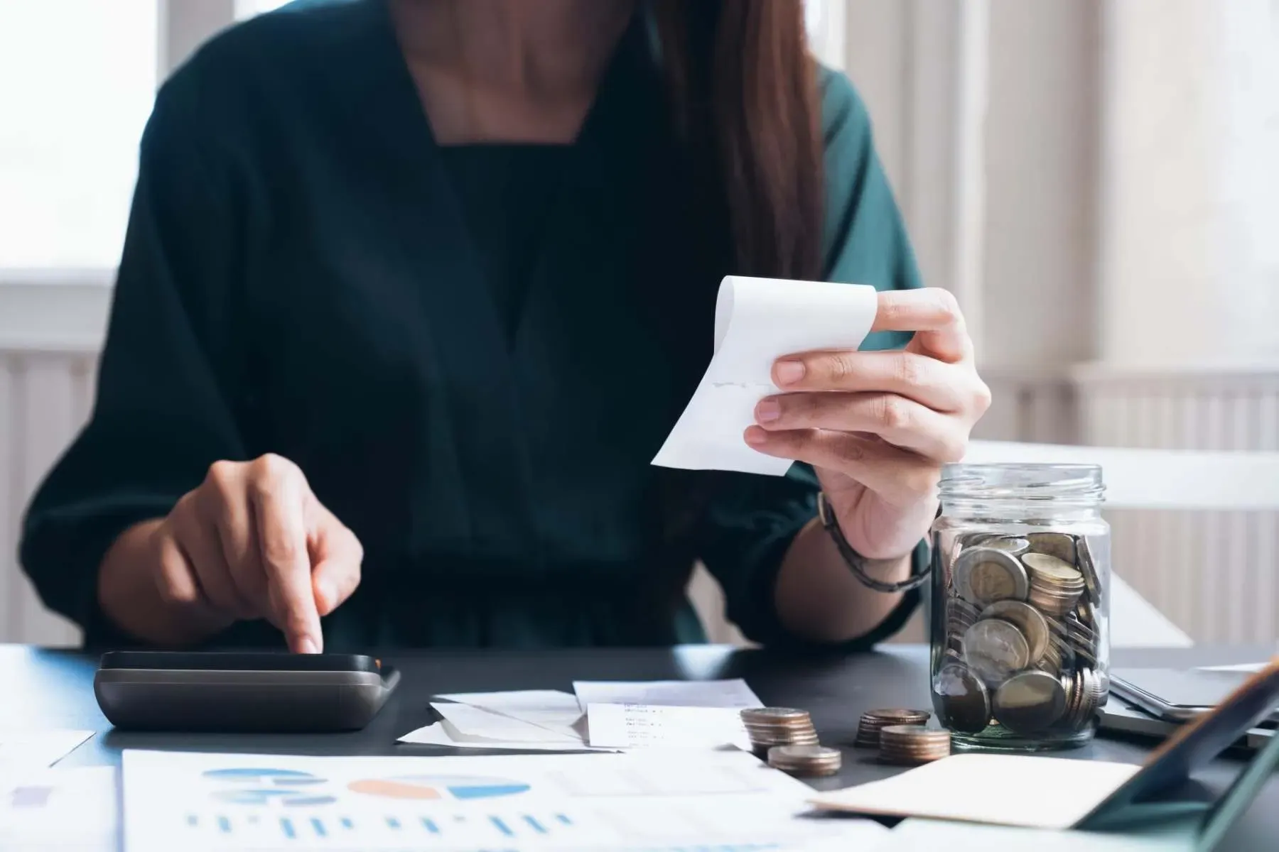 Accountant calculating bills and VAT returns McGrath Pattison Accountants Mid Ulster